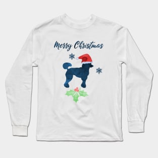 Christmas Poodle Dog Long Sleeve T-Shirt